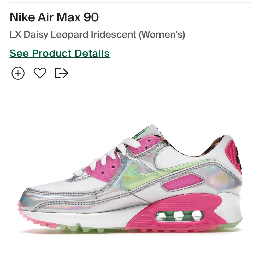 Airmax 90 LX Daisy Leopard Iridescent (Womens sz 8.5)